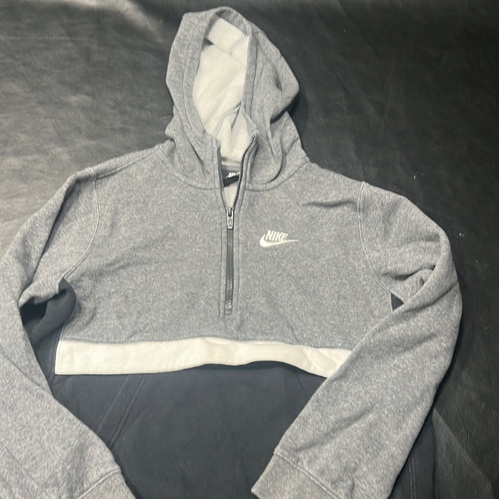 Boys Nike Gray and Black Hoodie